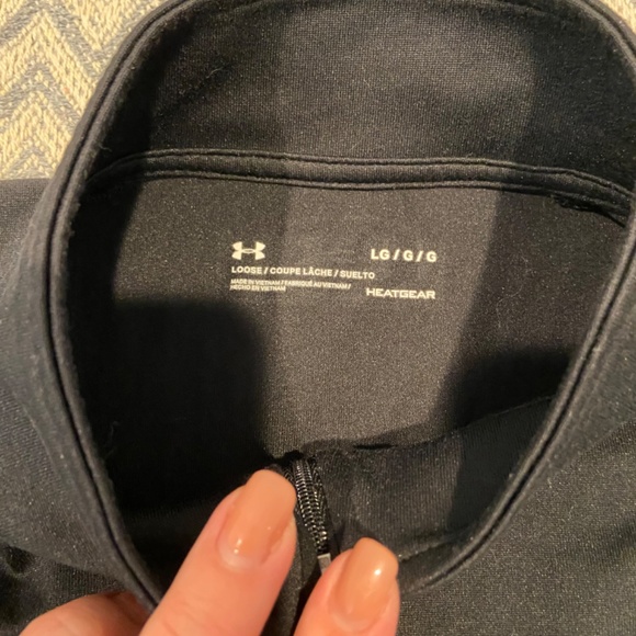 Men's Under Armour Tech Half-Zip Pullover -Large - HeatGear Loose Fit - Black - Picture 4 of 10